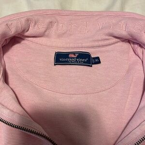Mens pink quarter zip sweatshirt